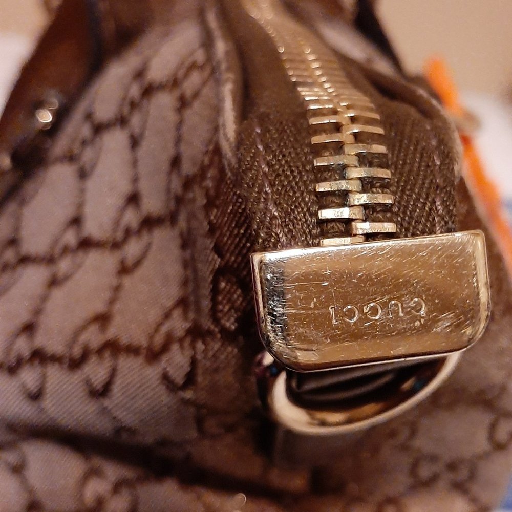 Vintage Gucci GG Glam Heart Bit Charm Two Way Handbag